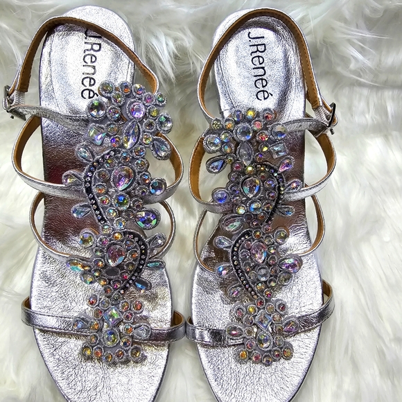 Silver J Renee heels - Picture 5 of 5